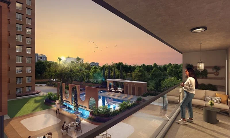 Sumadhura Solea landscaped courtyard, artistic impression